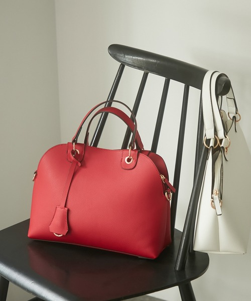 VIS（ビス）の「【新色追加】【2WAY】５ポケットボストンバッグ（ボストンバッグ・レディース・ライトグレー/ブラック/ベージュ系その他/ベージュ系その他2/レッド/オフホワイト・FREE）」の6枚目の写真