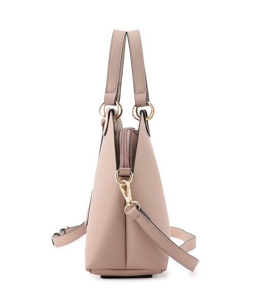 VIS（ビス）の「【新色追加】【2WAY】５ポケットボストンバッグ（ボストンバッグ・レディース・ライトグレー/ブラック/ベージュ系その他/ベージュ系その他2/レッド/オフホワイト・FREE）」の7枚目の写真