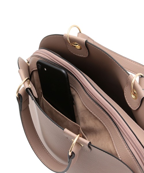 VIS（ビス）の「【新色追加】【2WAY】５ポケットボストンバッグ（ボストンバッグ・レディース・ライトグレー/ブラック/ベージュ系その他/ベージュ系その他2/レッド/オフホワイト・FREE）」の17枚目の写真