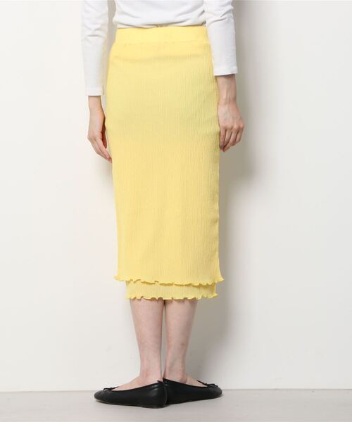 k3&co.（ケイスリーアンドコー）の「SHIRRING SKIRT K3別注（スカート・レディース・イエロー・XS）」の9枚目の写真