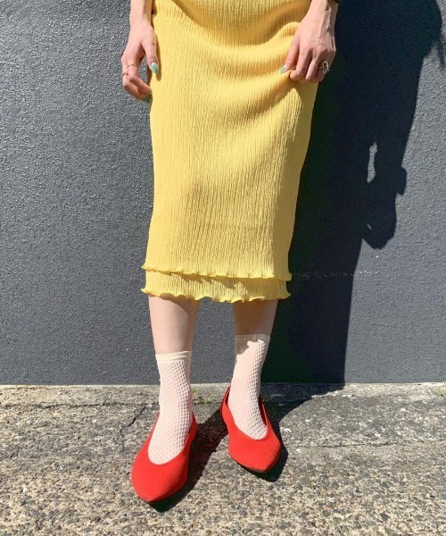 k3&co.（ケイスリーアンドコー）の「SHIRRING SKIRT K3別注（スカート・レディース・イエロー・XS）」の3枚目の写真