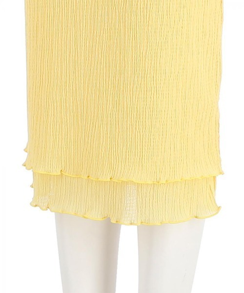 k3&co.（ケイスリーアンドコー）の「SHIRRING SKIRT K3別注（スカート・レディース・イエロー・XS）」の5枚目の写真
