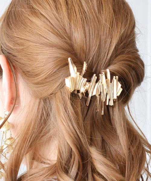 ma chere Cosette?(マシェールコゼット)の「デザインメタルバレッタ(バレッタ/ヘアクリップ・レディース・ゴールド/シルバー・FREE)」の2枚目の写真