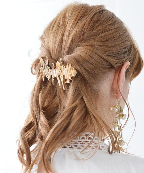 ma chere Cosette?(マシェールコゼット)の「デザインメタルバレッタ(バレッタ/ヘアクリップ・レディース・ゴールド/シルバー・FREE)」の4枚目の写真