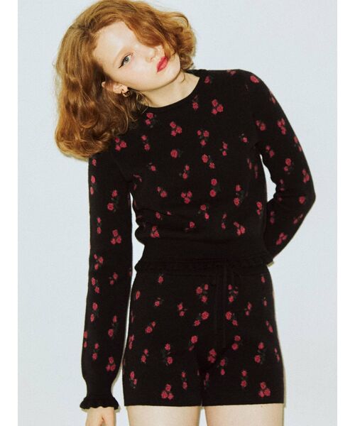 jouetie（ジュエティ）の「【セットアップ対応】ジャガードニットショートパンツ（その他パンツ・レディース・ブラック/ボルドー/パープル・MEDIUM）」の11枚目の写真