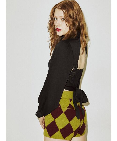 jouetie（ジュエティ）の「【セットアップ対応】ジャガードニットショートパンツ（その他パンツ・レディース・ブラック/ボルドー/パープル・MEDIUM）」の16枚目の写真