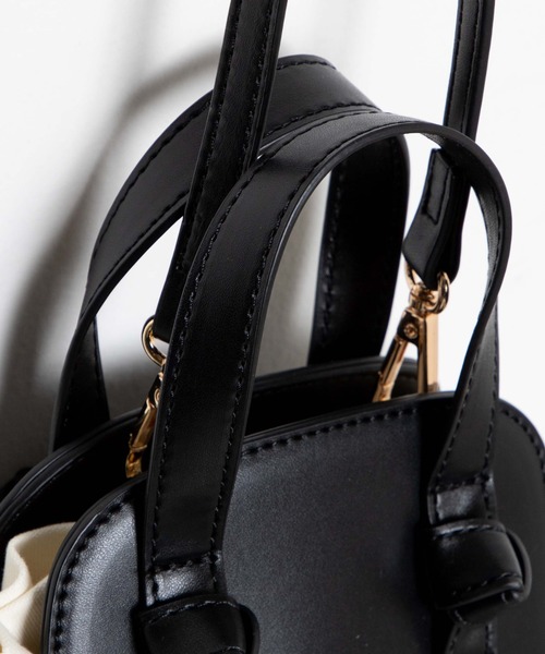 WEGO(ウィゴー)の「WEGO/ハンドル巾着ショルダー(ショルダーバッグ・レディース・ベージュ/オフホワイト/ブラック・FREE)」の21枚目の写真