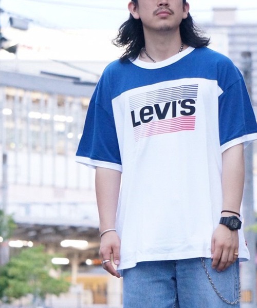 Levi's(リーバイス)の「【Levi's】グラフィック切り替えT(Tシャツ/カットソー・メンズ・ホワイト・M/L/S)」の1枚目の写真