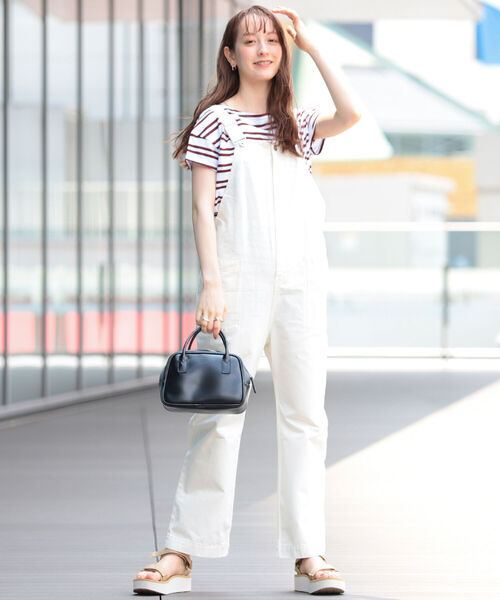 Ray BEAMS（レイビームス）の「Ray BEAMS / パッチ ポケット オーバーオール（サロペット/オーバーオール・レディース・ホワイト/ブラック・1/0）」の13枚目の写真