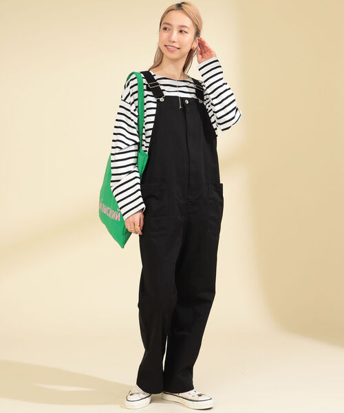 Ray BEAMS（レイビームス）の「Ray BEAMS / パッチ ポケット オーバーオール（サロペット/オーバーオール・レディース・ホワイト/ブラック・1/0）」の18枚目の写真