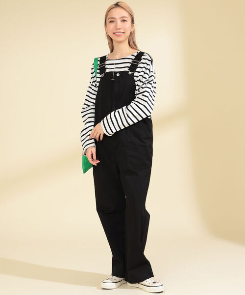 Ray BEAMS（レイビームス）の「Ray BEAMS / パッチ ポケット オーバーオール（サロペット/オーバーオール・レディース・ホワイト/ブラック・1/0）」の19枚目の写真