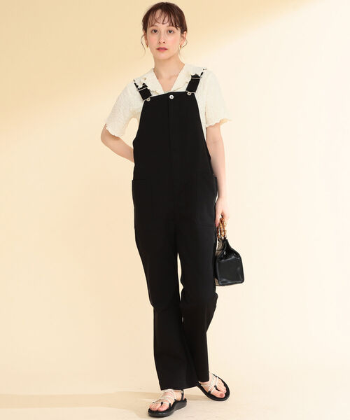 Ray BEAMS（レイビームス）の「Ray BEAMS / パッチ ポケット オーバーオール（サロペット/オーバーオール・レディース・ホワイト/ブラック・1/0）」の20枚目の写真