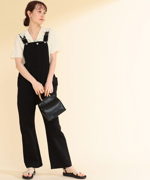 Ray BEAMS（レイビームス）の「Ray BEAMS / パッチ ポケット オーバーオール（サロペット/オーバーオール・レディース・ホワイト/ブラック・1/0）」の22枚目の写真