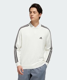 adidas（アディダス）の「スリーストライプス 長袖クルーネックセーター【adidas Golf/アディダスゴルフ】（スウェット・メンズ）」