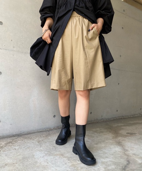 DouDou（ドゥドゥ）の「フェイクレザーハーフパンツ（その他パンツ・レディース・ベージュ/イエロー・FREE）」の17枚目の写真