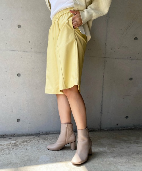 DouDou（ドゥドゥ）の「フェイクレザーハーフパンツ（その他パンツ・レディース・ベージュ/イエロー・FREE）」の18枚目の写真