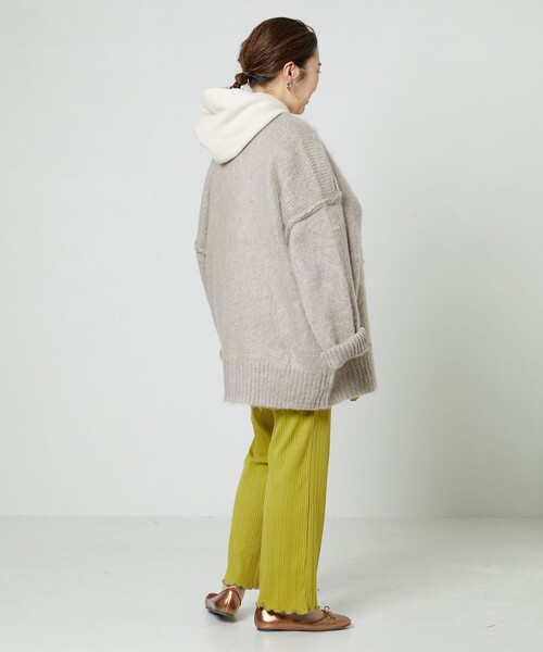 FREAK'S STORE(フリークスストア)の「▽【WEB限定】深Vネックシャギー2WAYカーディガン(カーディガン/ボレロ・レディース・ブルー/レンガ/マスタード/ベージュ/パープル/ブラック/オフホワイト/ピンク/グリーン・フリ-)」の17枚目の写真