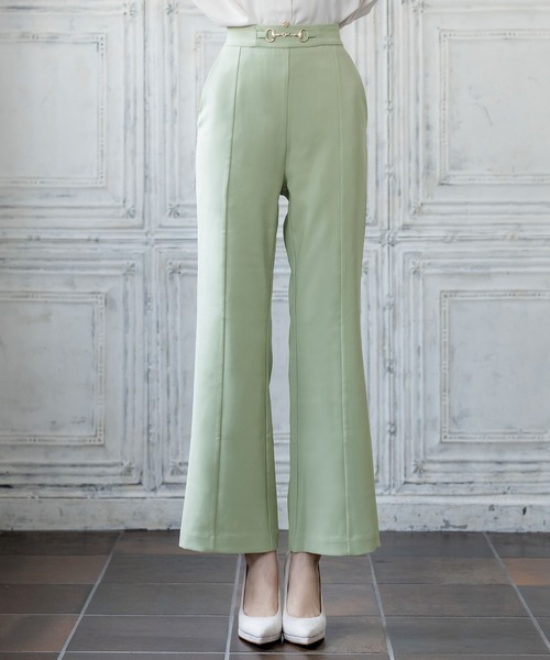 Julia Boutique（ジュリアブティック）の「ビット付きセンターシームフレアパンツ/21508（その他パンツ・レディース・ブラック/ベージュ/ライトベージュ/グリーン系・ONE）」の19枚目の写真