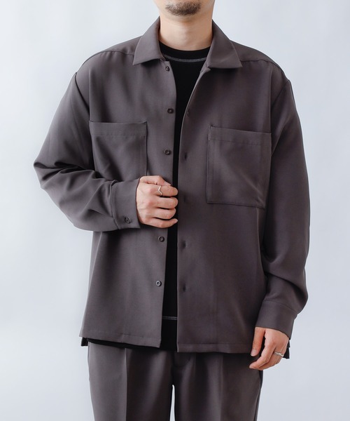 COLONY 2139（コロニートゥーワンスリーナイン）の「ストレッチイージーケアミリタリー長袖シャツ※セットアップ対応（シャツ/ブラウス・メンズ・ネイビー/チャコールグレー/ブラック・X-LARGE/MEDIUM/LARGE）」の6枚目の写真