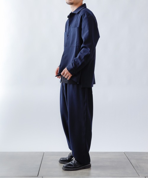 COLONY 2139（コロニートゥーワンスリーナイン）の「ストレッチイージーケアミリタリー長袖シャツ※セットアップ対応（シャツ/ブラウス・メンズ・ネイビー/チャコールグレー/ブラック・X-LARGE/MEDIUM/LARGE）」の14枚目の写真