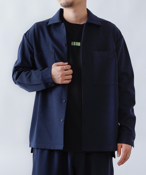 COLONY 2139（コロニートゥーワンスリーナイン）の「ストレッチイージーケアミリタリー長袖シャツ※セットアップ対応（シャツ/ブラウス・メンズ・ネイビー/チャコールグレー/ブラック・X-LARGE/MEDIUM/LARGE）」の15枚目の写真