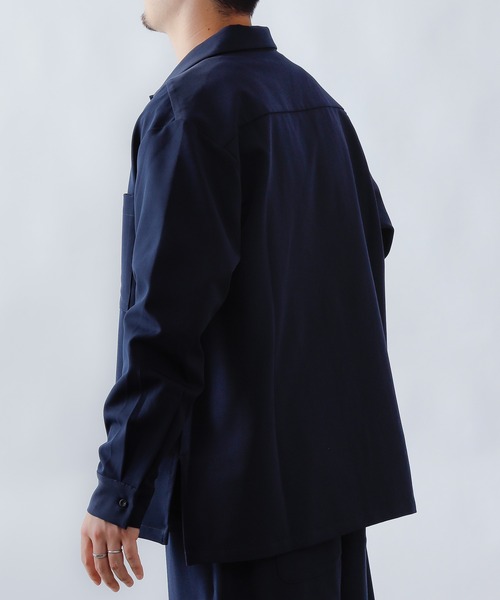 COLONY 2139（コロニートゥーワンスリーナイン）の「ストレッチイージーケアミリタリー長袖シャツ※セットアップ対応（シャツ/ブラウス・メンズ・ネイビー/チャコールグレー/ブラック・X-LARGE/MEDIUM/LARGE）」の17枚目の写真