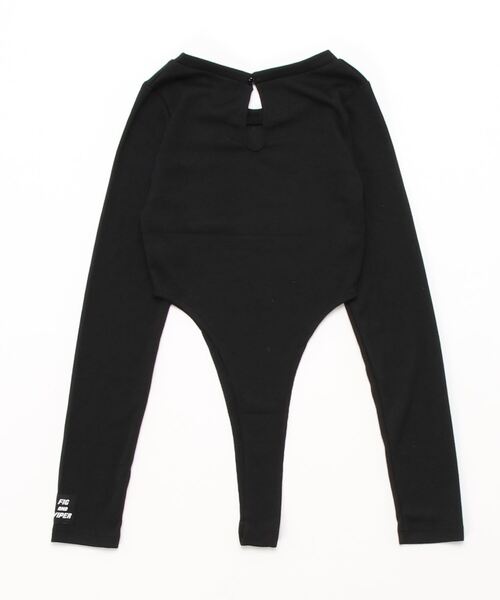 FIG&VIPER（フィグアンドバイパー）の「ハイレグリブボディースーツ（Tシャツ/カットソー・レディース・ブラック/グレー・FREE）」の6枚目の写真