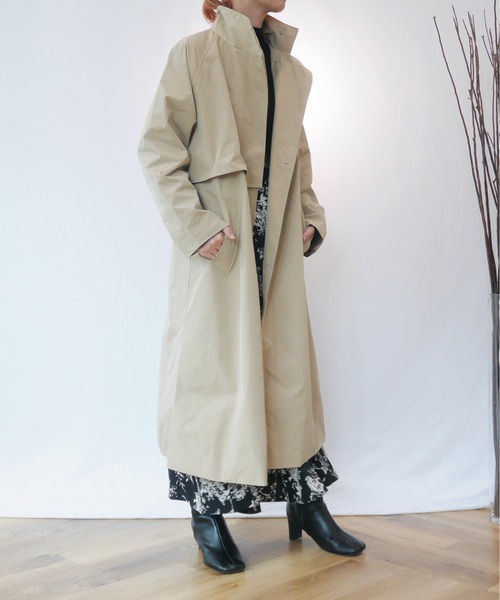 AZUL ENCANTO(アズールエンカント)の「スタンドカラーコート(トレンチコート・レディース・ベージュ/カーキ・FREE)」の13枚目の写真