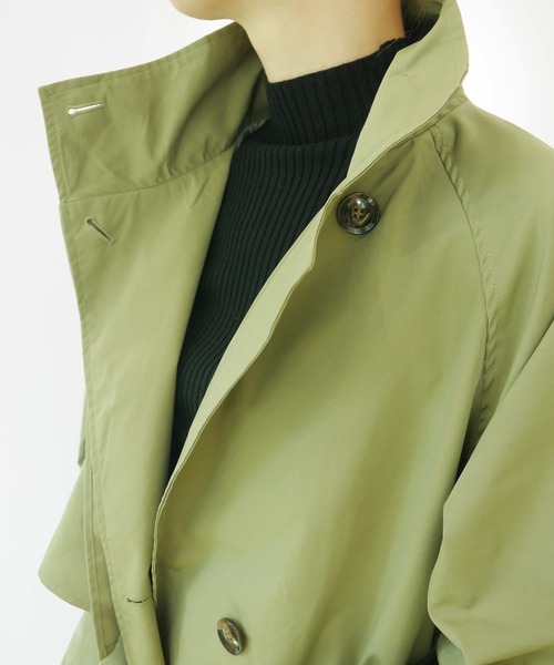 AZUL ENCANTO(アズールエンカント)の「スタンドカラーコート(トレンチコート・レディース・ベージュ/カーキ・FREE)」の10枚目の写真