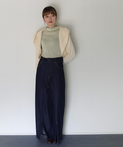 CLEIO（クレイオ）の「【CLEIO】ケーブルニットボレロ（カーディガン/ボレロ・レディース・ブラック/アイボリー/キャメル・FREE）」の8枚目の写真