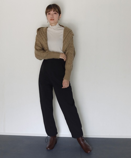 CLEIO（クレイオ）の「【CLEIO】ケーブルニットボレロ（カーディガン/ボレロ・レディース・ブラック/アイボリー/キャメル・FREE）」の16枚目の写真