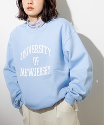 ANGIE | GILDANカレッジロゴオーバーサイズスウェット(スウェット)