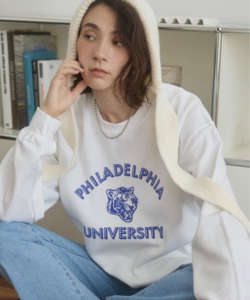 P218 GILDAN 古着　企業　スウェット　オーバーサイズ　フェード セールGILDAN カレッジロゴ オーバーサイズ プリント スウェット