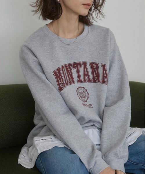 P218 GILDAN 古着　企業　スウェット　オーバーサイズ　フェード セールGILDAN カレッジロゴ オーバーサイズ プリント スウェット