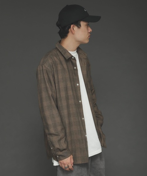 SENSE OF PLACE by URBAN RESEARCH（センスオブプレイスバイアーバンリサーチ）の「レギュラーカラーネルシャツ（シャツ/ブラウス・メンズ・ブラウン/チャコールグレー/ライトベージュ/ブラウン系その他/ブルー・MEDIUM/LARGE）」の3枚目の写真