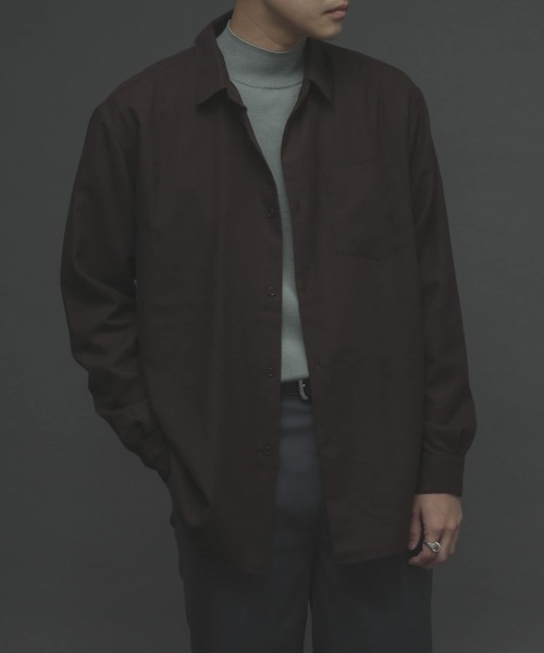 SENSE OF PLACE by URBAN RESEARCH（センスオブプレイスバイアーバンリサーチ）の「レギュラーカラーネルシャツ（シャツ/ブラウス・メンズ・ブラウン/チャコールグレー/ライトベージュ/ブラウン系その他/ブルー・MEDIUM/LARGE）」の2枚目の写真