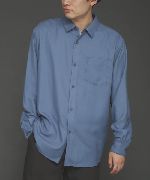 SENSE OF PLACE by URBAN RESEARCH（センスオブプレイスバイアーバンリサーチ）の「レギュラーカラーネルシャツ（シャツ/ブラウス・メンズ・ブラウン/チャコールグレー/ライトベージュ/ブラウン系その他/ブルー・MEDIUM/LARGE）」の5枚目の写真