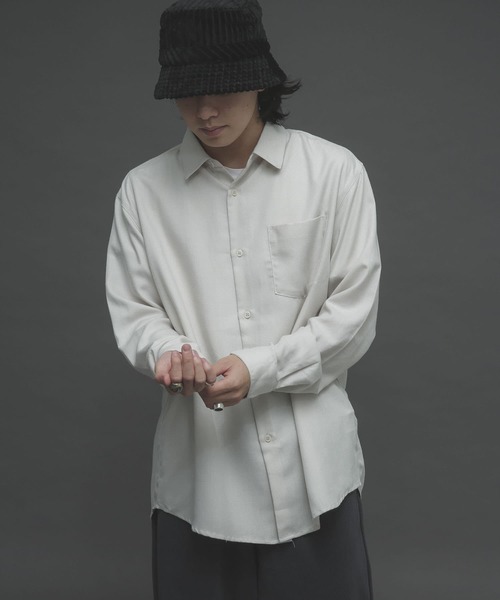 SENSE OF PLACE by URBAN RESEARCH（センスオブプレイスバイアーバンリサーチ）の「レギュラーカラーネルシャツ（シャツ/ブラウス・メンズ・ブラウン/チャコールグレー/ライトベージュ/ブラウン系その他/ブルー・MEDIUM/LARGE）」の6枚目の写真