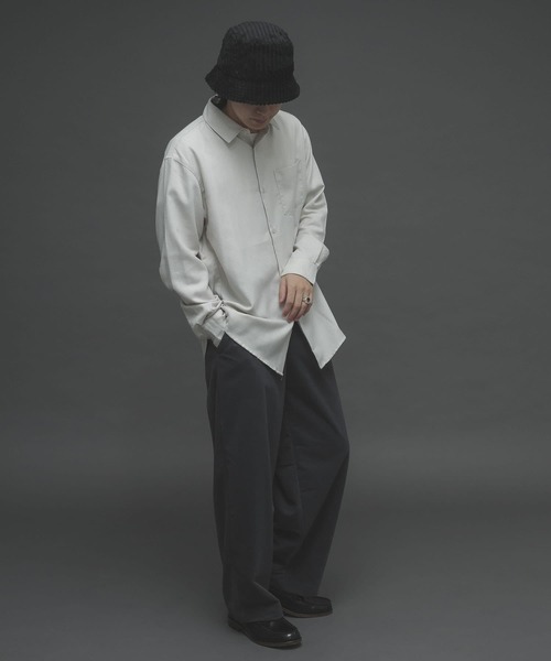 SENSE OF PLACE by URBAN RESEARCH（センスオブプレイスバイアーバンリサーチ）の「レギュラーカラーネルシャツ（シャツ/ブラウス・メンズ・ブラウン/チャコールグレー/ライトベージュ/ブラウン系その他/ブルー・MEDIUM/LARGE）」の9枚目の写真