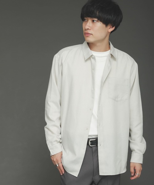 SENSE OF PLACE by URBAN RESEARCH（センスオブプレイスバイアーバンリサーチ）の「レギュラーカラーネルシャツ（シャツ/ブラウス・メンズ・ブラウン/チャコールグレー/ライトベージュ/ブラウン系その他/ブルー・MEDIUM/LARGE）」の11枚目の写真