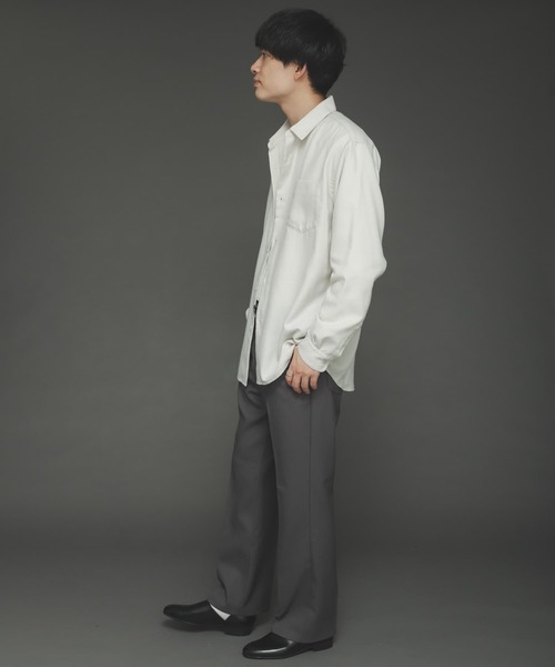 SENSE OF PLACE by URBAN RESEARCH（センスオブプレイスバイアーバンリサーチ）の「レギュラーカラーネルシャツ（シャツ/ブラウス・メンズ・ブラウン/チャコールグレー/ライトベージュ/ブラウン系その他/ブルー・MEDIUM/LARGE）」の16枚目の写真