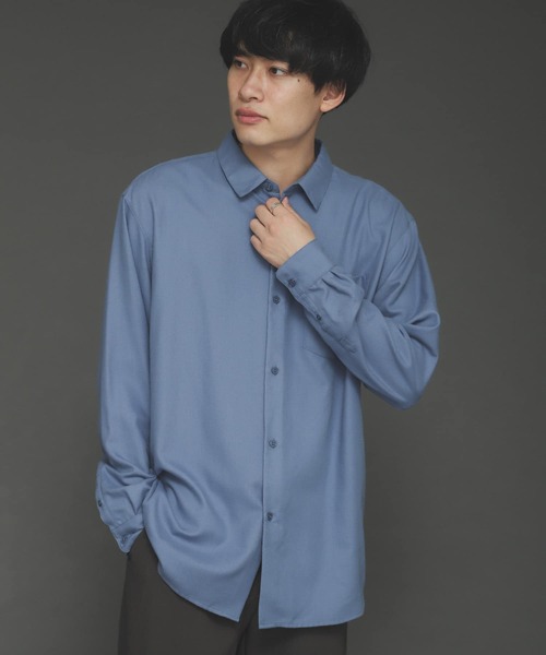 SENSE OF PLACE by URBAN RESEARCH（センスオブプレイスバイアーバンリサーチ）の「レギュラーカラーネルシャツ（シャツ/ブラウス・メンズ・ブラウン/チャコールグレー/ライトベージュ/ブラウン系その他/ブルー・MEDIUM/LARGE）」の19枚目の写真