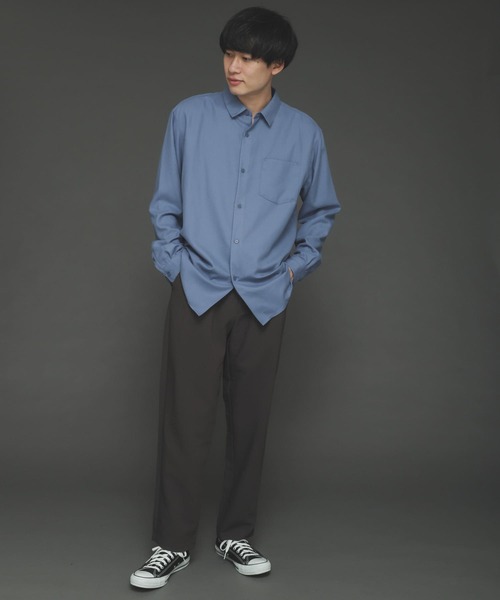SENSE OF PLACE by URBAN RESEARCH（センスオブプレイスバイアーバンリサーチ）の「レギュラーカラーネルシャツ（シャツ/ブラウス・メンズ・ブラウン/チャコールグレー/ライトベージュ/ブラウン系その他/ブルー・MEDIUM/LARGE）」の21枚目の写真