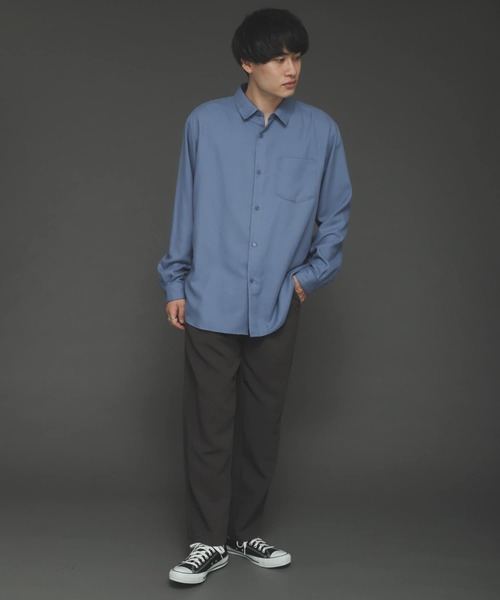 SENSE OF PLACE by URBAN RESEARCH（センスオブプレイスバイアーバンリサーチ）の「レギュラーカラーネルシャツ（シャツ/ブラウス・メンズ・ブラウン/チャコールグレー/ライトベージュ/ブラウン系その他/ブルー・MEDIUM/LARGE）」の22枚目の写真