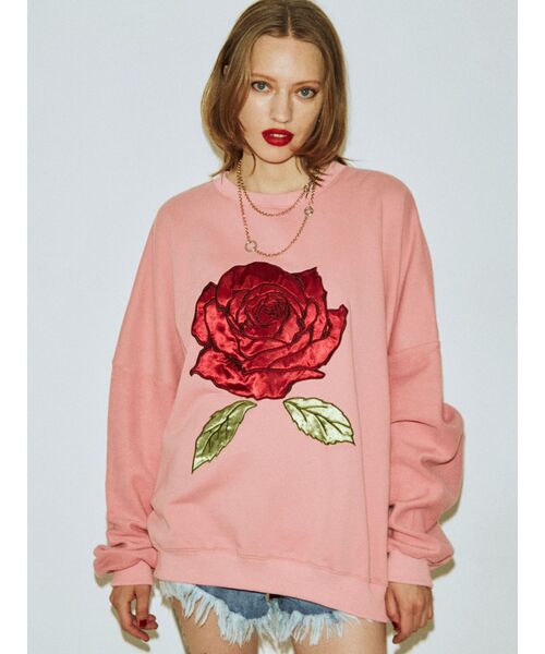 jouetie（ジュエティ）の「ローズプルオーバー（Tシャツ/カットソー・レディース・ブラック/グレー/ピンク・MEDIUM）」の3枚目の写真