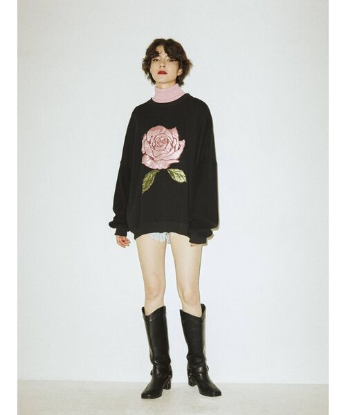 jouetie（ジュエティ）の「ローズプルオーバー（Tシャツ/カットソー・レディース・ブラック/グレー/ピンク・MEDIUM）」の9枚目の写真