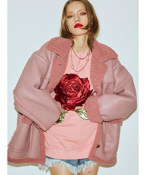 jouetie（ジュエティ）の「ローズプルオーバー（Tシャツ/カットソー・レディース・ブラック/グレー/ピンク・MEDIUM）」の16枚目の写真