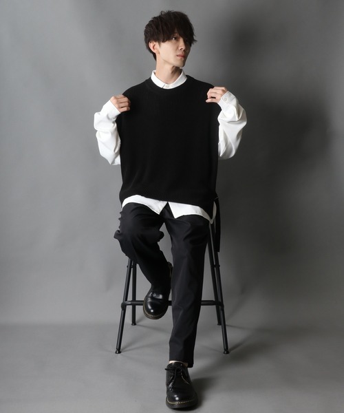 セール】Side separate Knit vest/サイドセパレート ニット