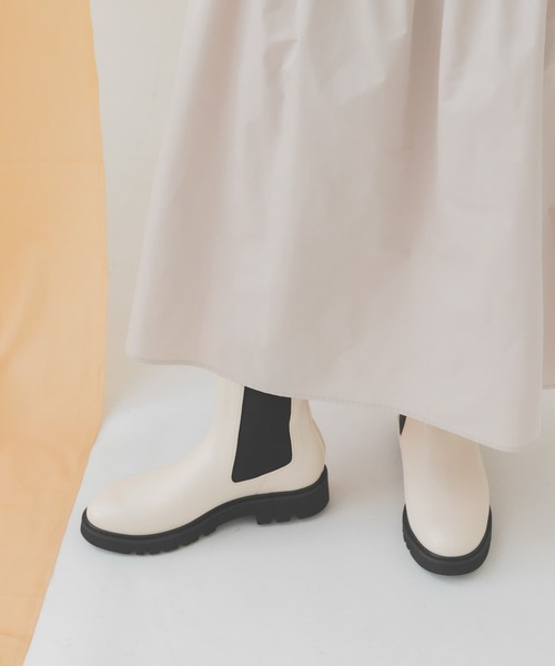 3.5センチタンクソールサイドゴアブーツ