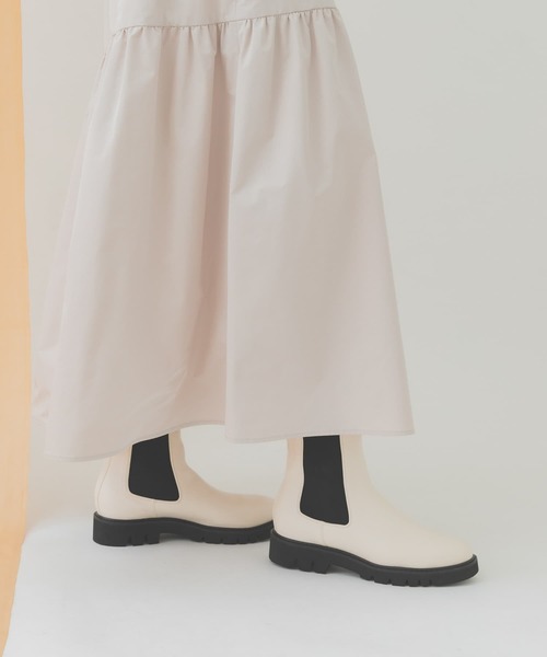 3.5センチタンクソールサイドゴアブーツ